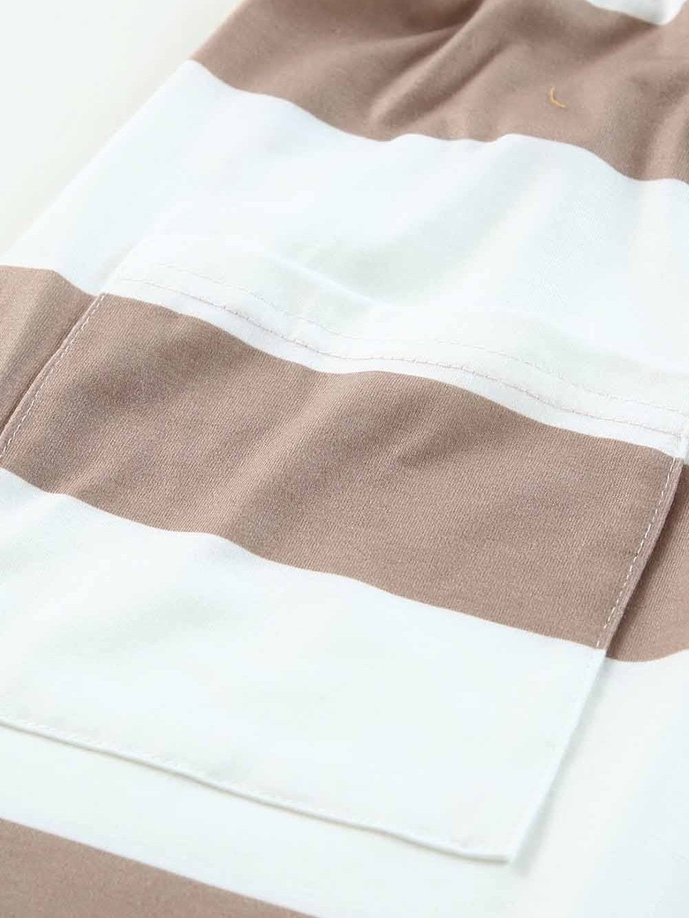 Striped Drawstring White Lace Crochet Mini Dress with Short Sleeves