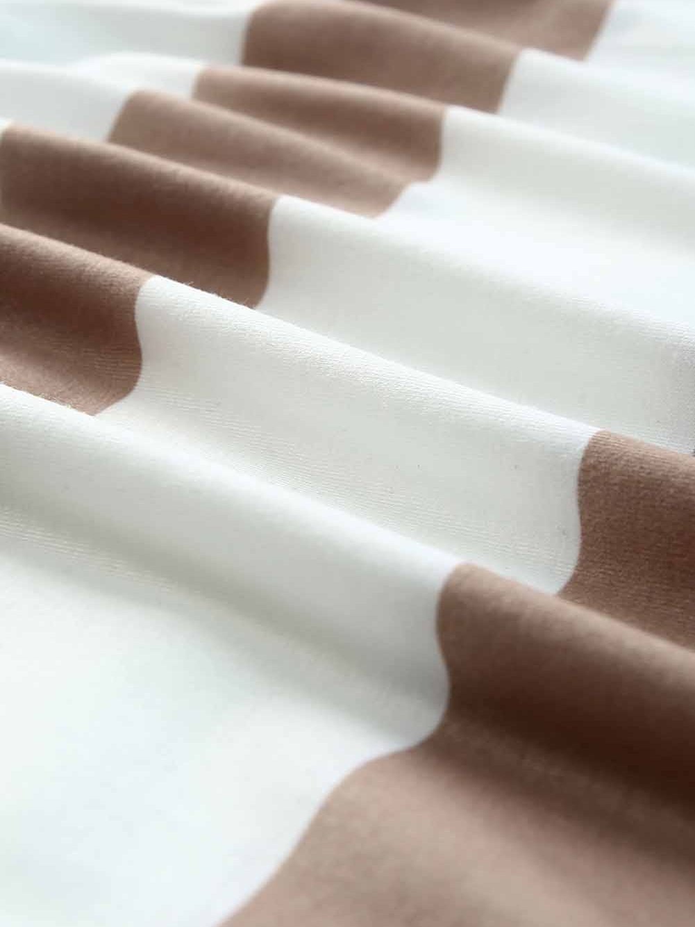 Striped Drawstring White Lace Crochet Mini Dress with Short Sleeves