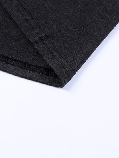 Striped Leopard Patchwork Knee-Length Dress with Long Sleeves