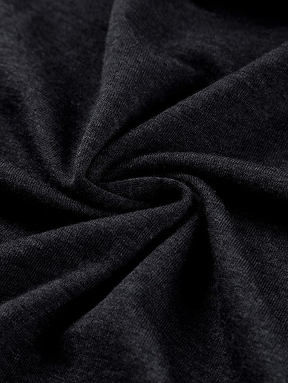 Striped Leopard Patchwork Knee-Length Dress with Long Sleeves