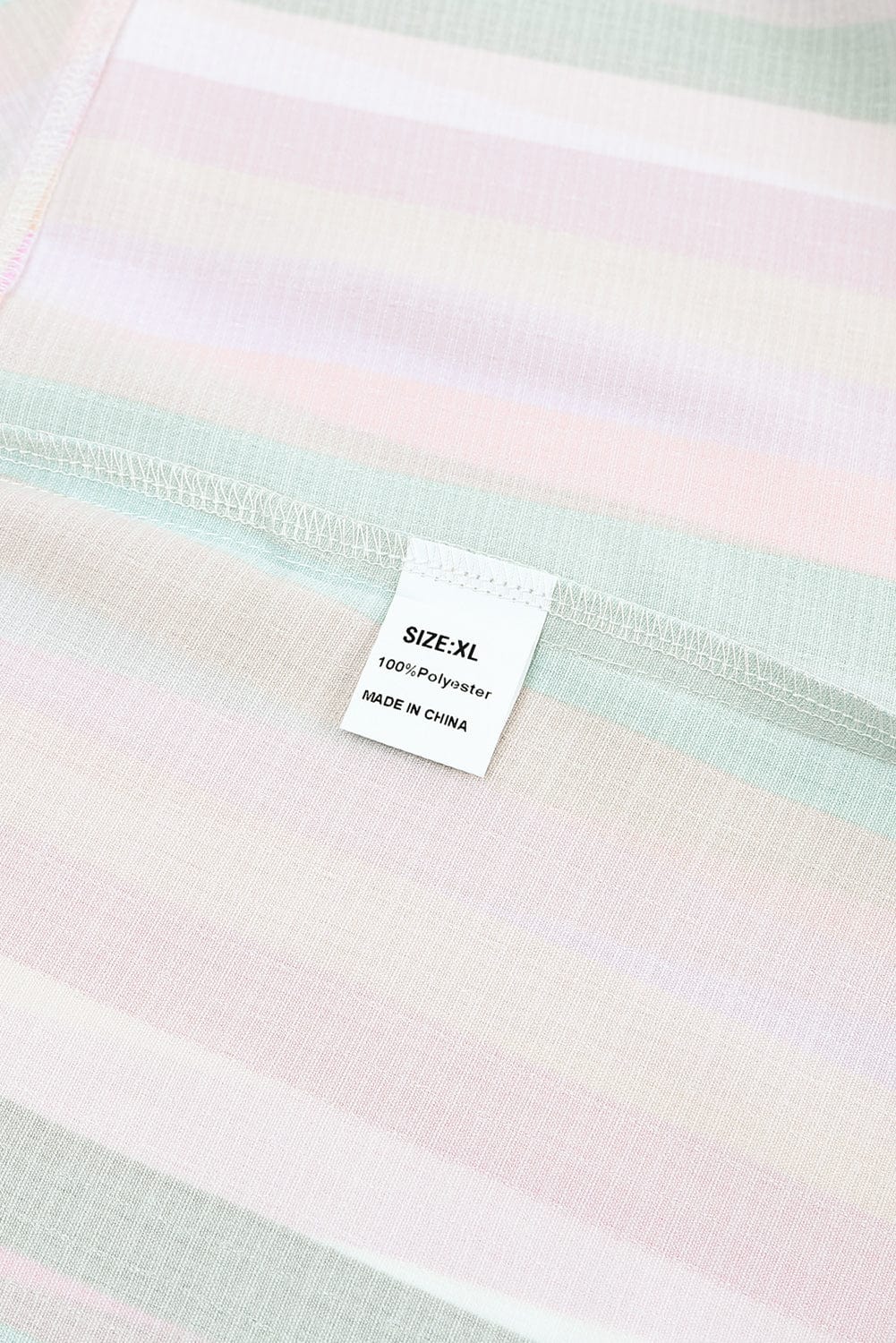 Striped Ruffle Sleeve Multicolor Top with Tiered Hemline