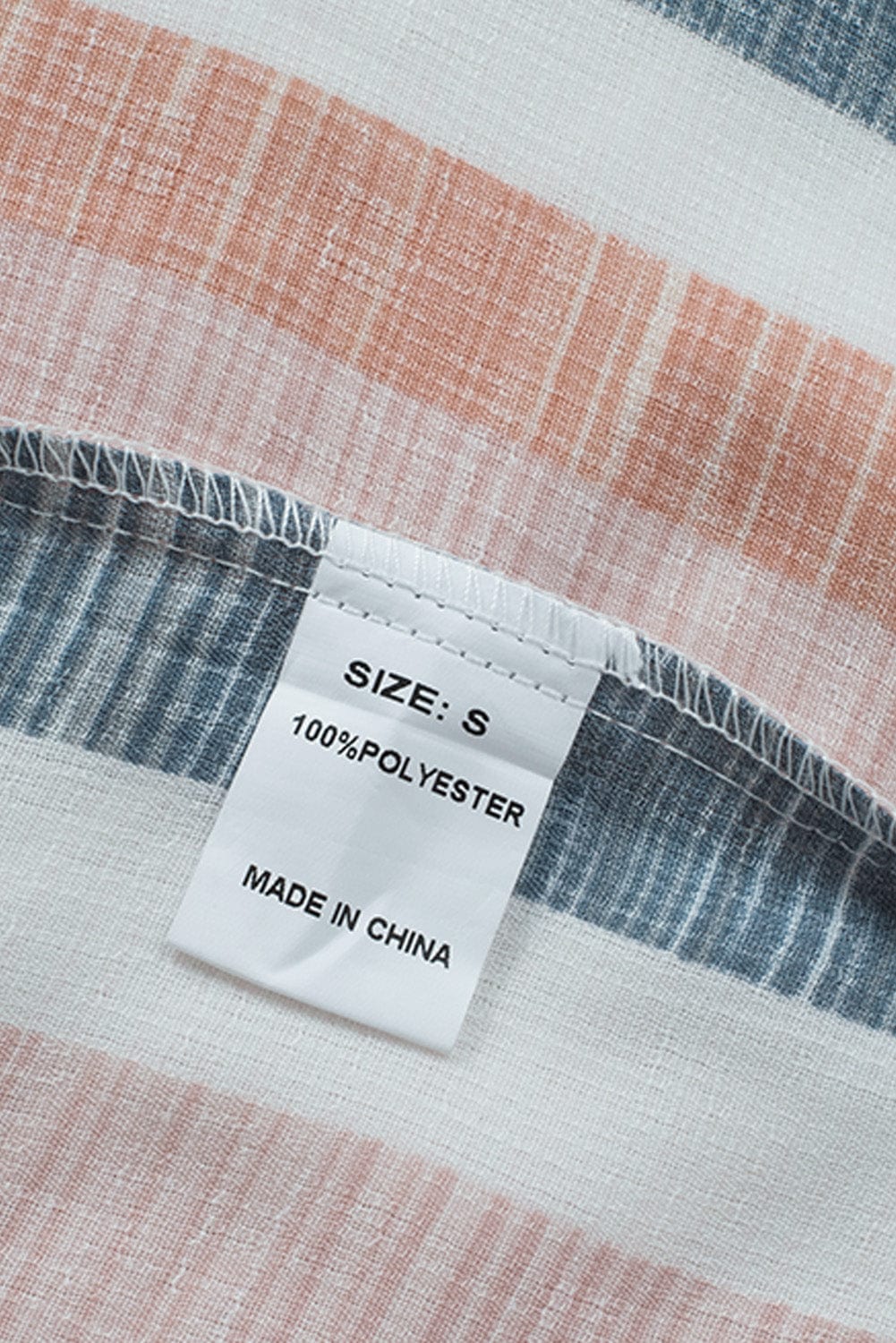 Striped V-Neck Ruffle Sleeve Loose Fit Casual Top