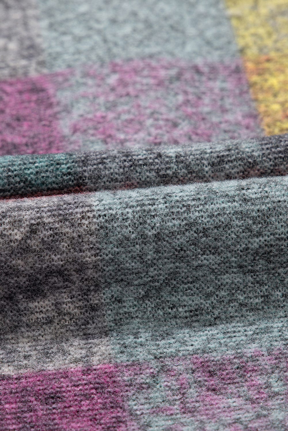 Striped Woolen Commuter Cardigan in Multicolor Print