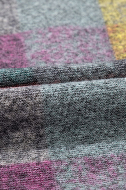 Striped Woolen Commuter Cardigan in Multicolor Print