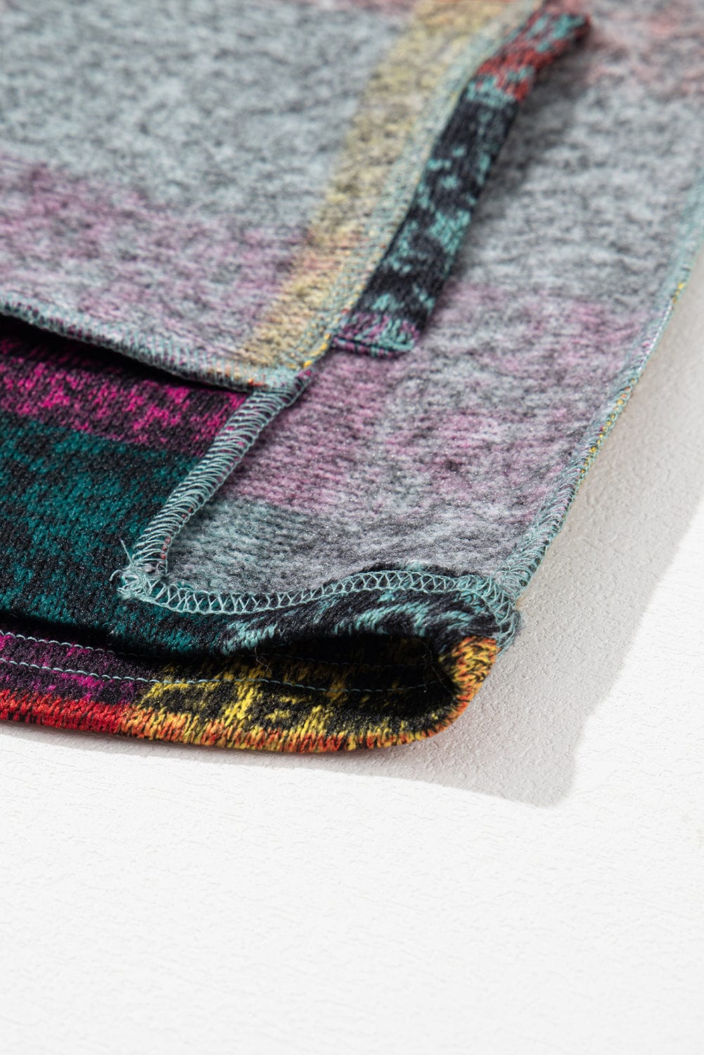 Striped Woolen Commuter Cardigan in Multicolor Print