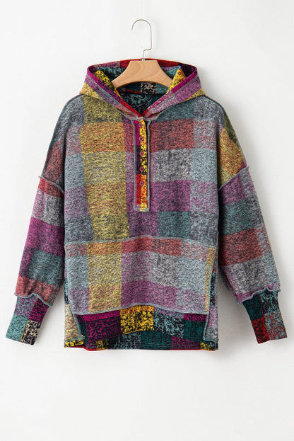 Striped Woolen Commuter Cardigan in Multicolor Print