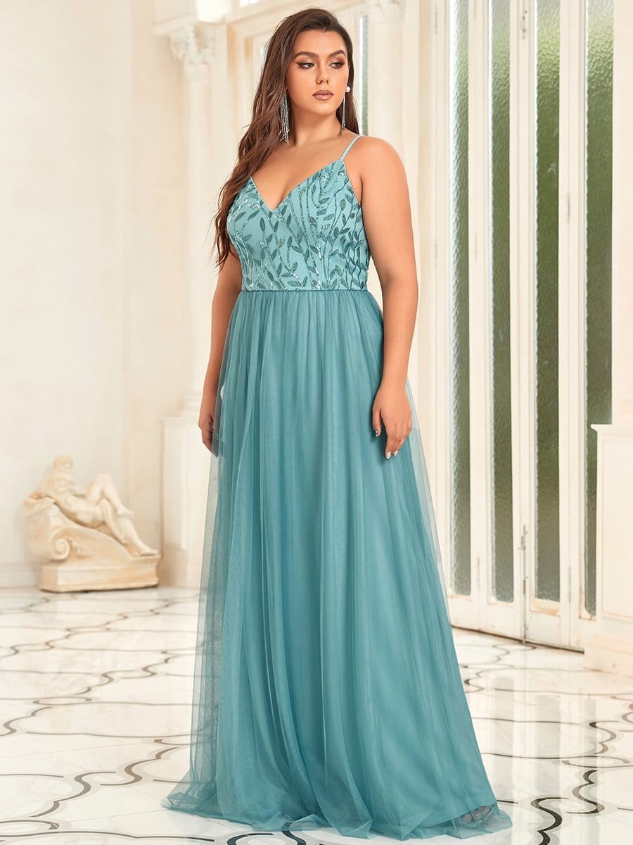 Stunning A-Line Silhouette Elegant Evening Gown