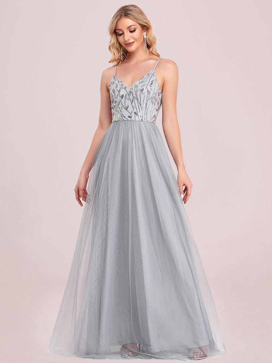 Stunning A-Line Silhouette Elegant Evening Gown
