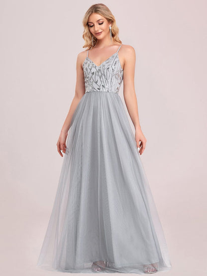 Stunning A-Line Silhouette Elegant Evening Gown
