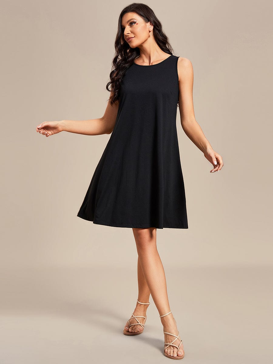 Stylish Printed Strapless Cocktail Dress with Loose A-Line Fit