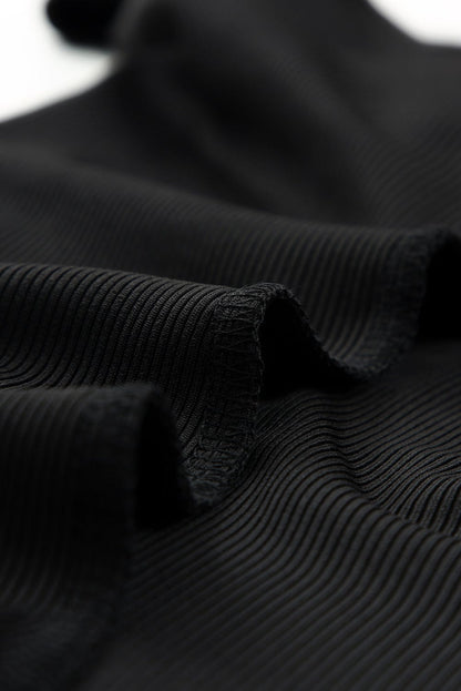 Stylish Purple Ribbed Knit Sleeveless Tank Top