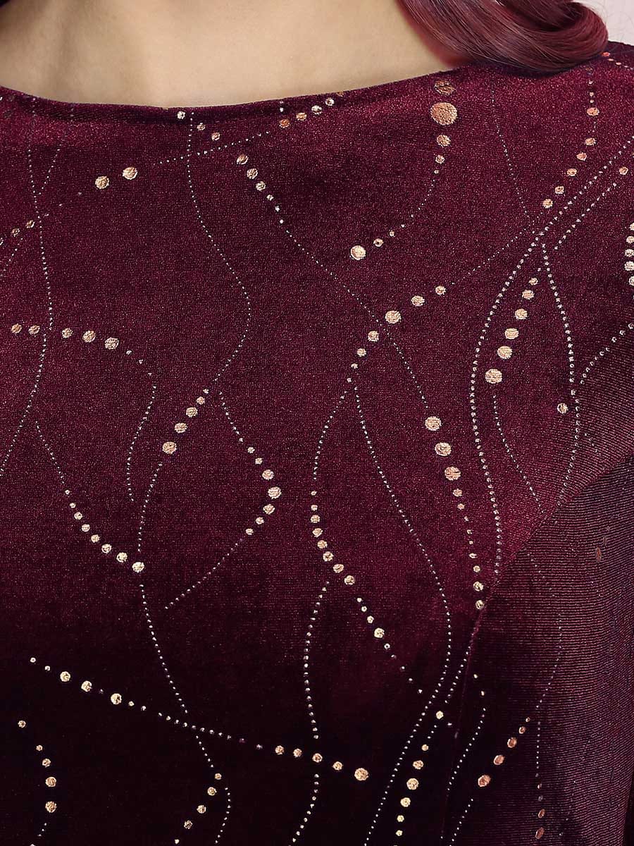 Stylish Velvet High-Low Bodycon Dress for Women