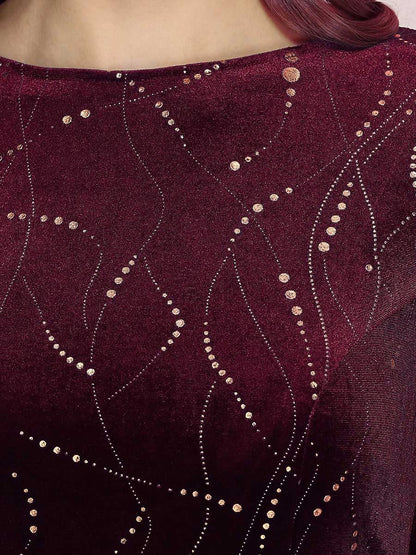 Stylish Velvet High-Low Bodycon Dress for Women