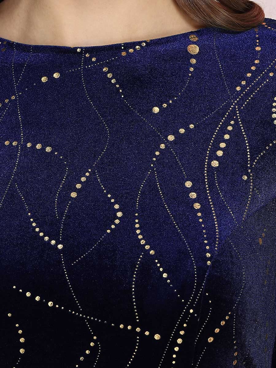 Stylish Velvet High-Low Bodycon Dress for Women