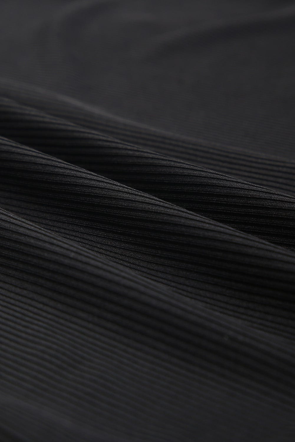 Sultry Black Twist Halter Ribbed Midi Dress