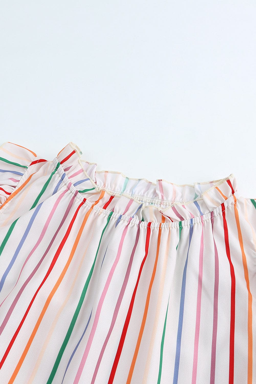 Summer Chic Striped Ruffle Sleeve Tank Top