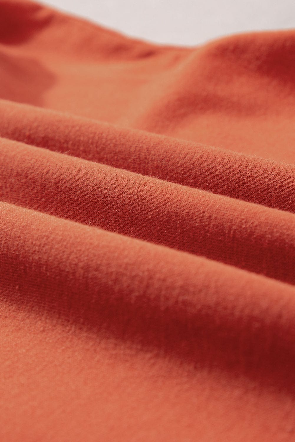 Sun-Kissed Orange Ruffle Sleeve Crew Neck Tee