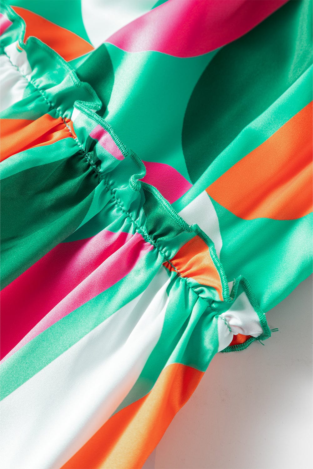 Sunny Geometric Print Puff Sleeve Mini Dress