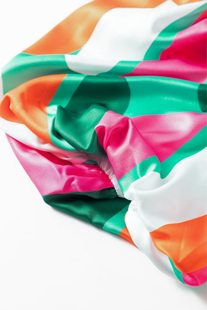 Sunny Geometric Print Puff Sleeve Mini Dress