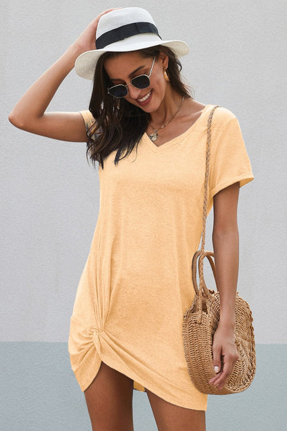 Sunny Twist Front Triblend Dress