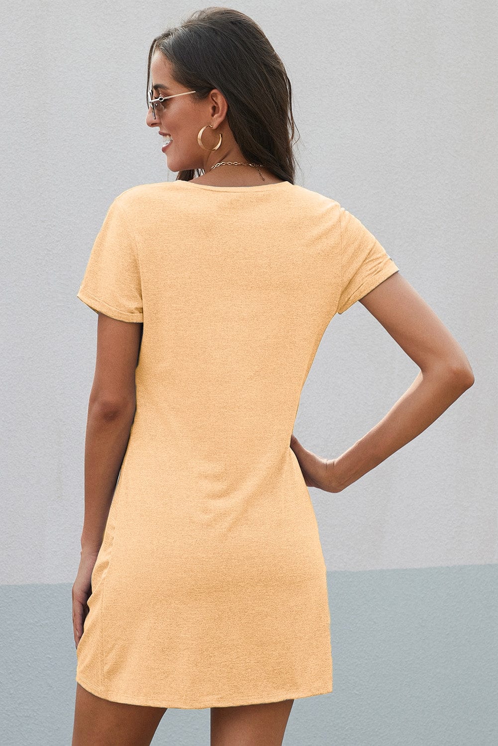 Sunny Twist Front Triblend Dress