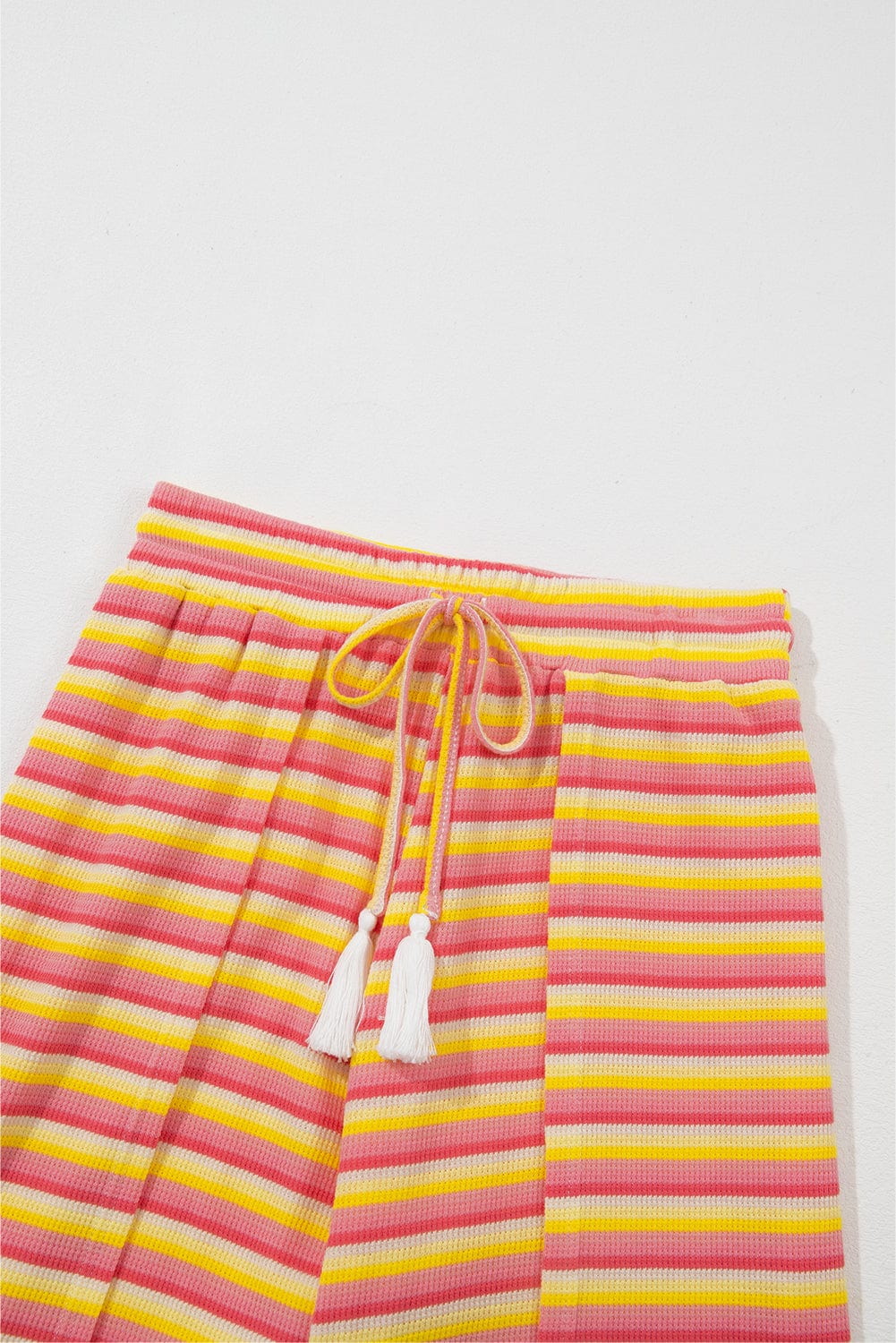 Sunrise Striped Rainbow Top and Tassel Pants Ensemble