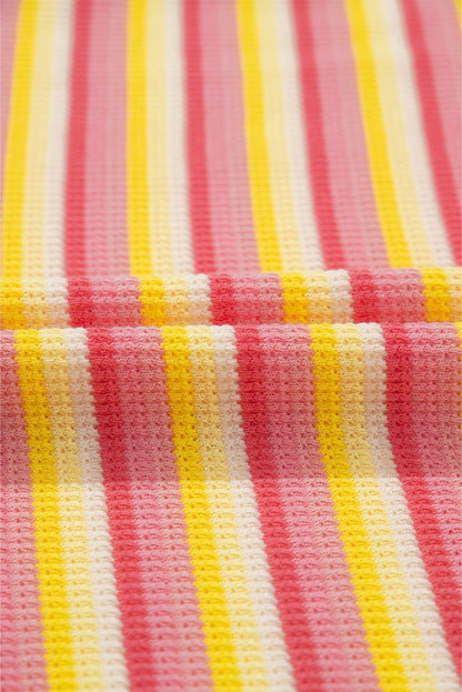 Sunrise Striped Rainbow Top and Tassel Pants Ensemble