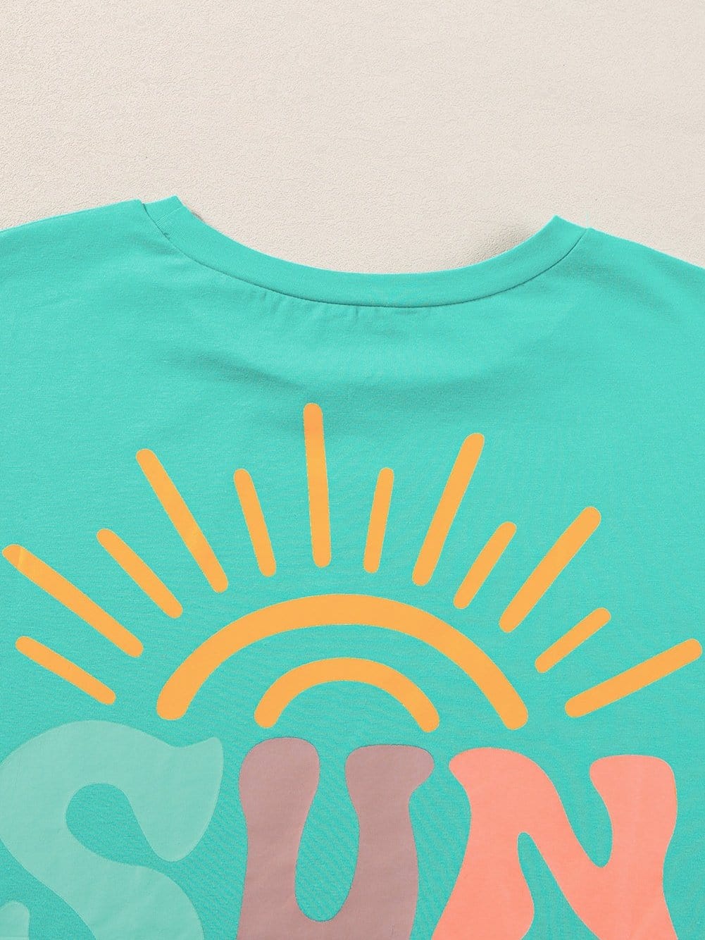 SUNSHINE ON MY MIND Mint Green Printed Tee