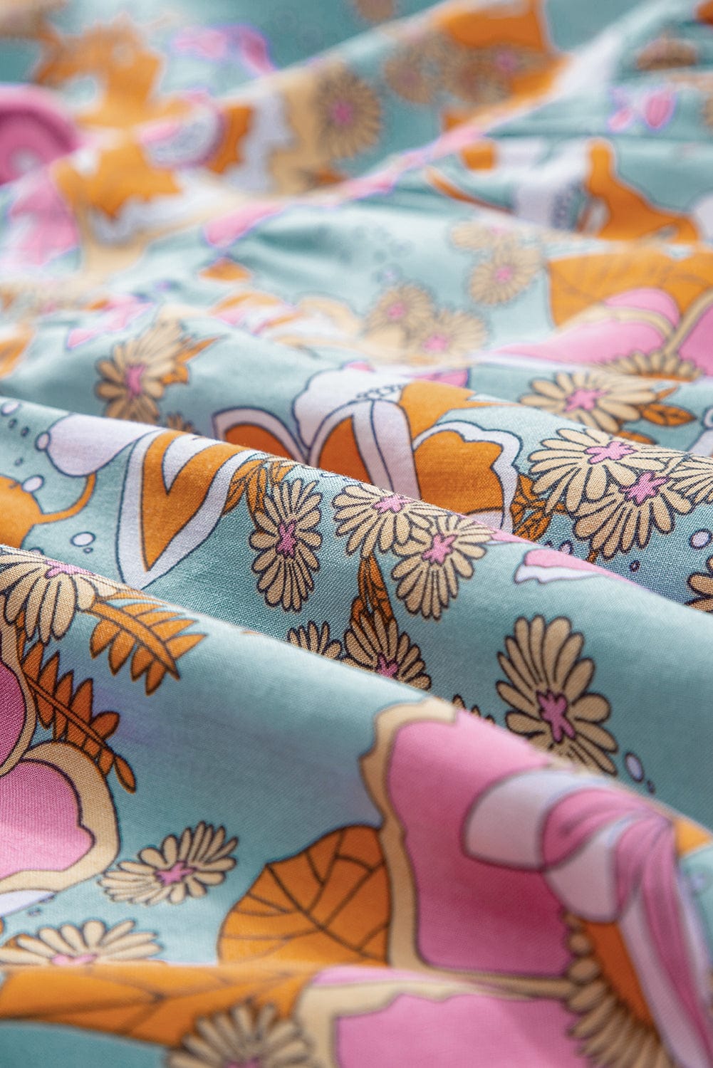 Sunshine Yellow Floral Smocked Puff Sleeve Dress