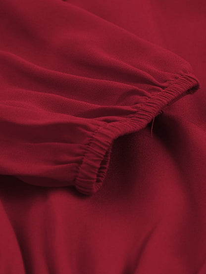 Sweet Chiffon V Neck Tiered Ruffle Mini Dress