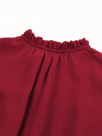 Sweet Chiffon V Neck Tiered Ruffle Mini Dress