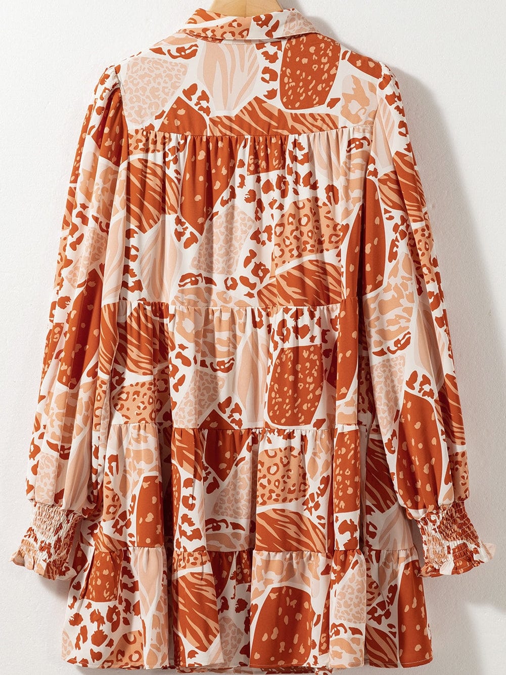 Swing into Style with the Brown Multi Print Dress