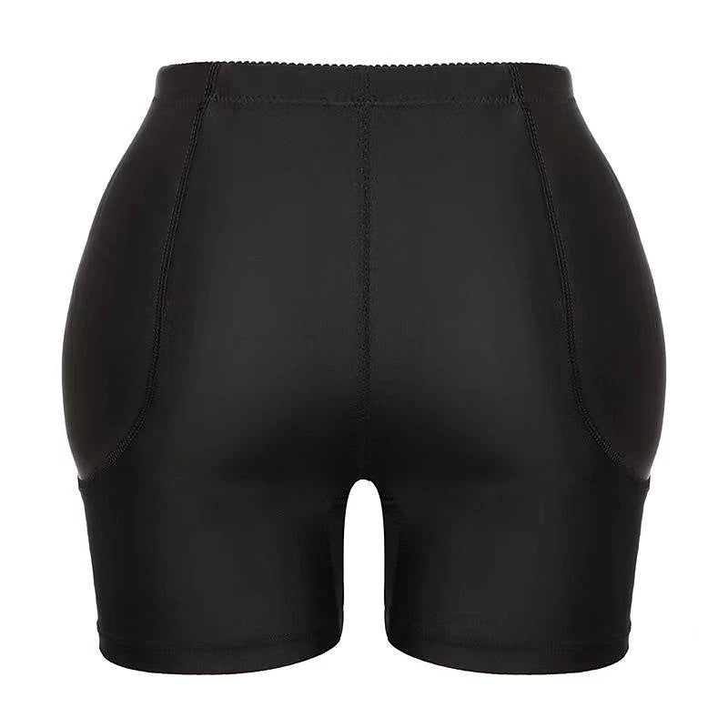 Women's Black Apricot Solid / Plain Color Elastic Waist Hip Lift Up Going out Undergarments Skinny M