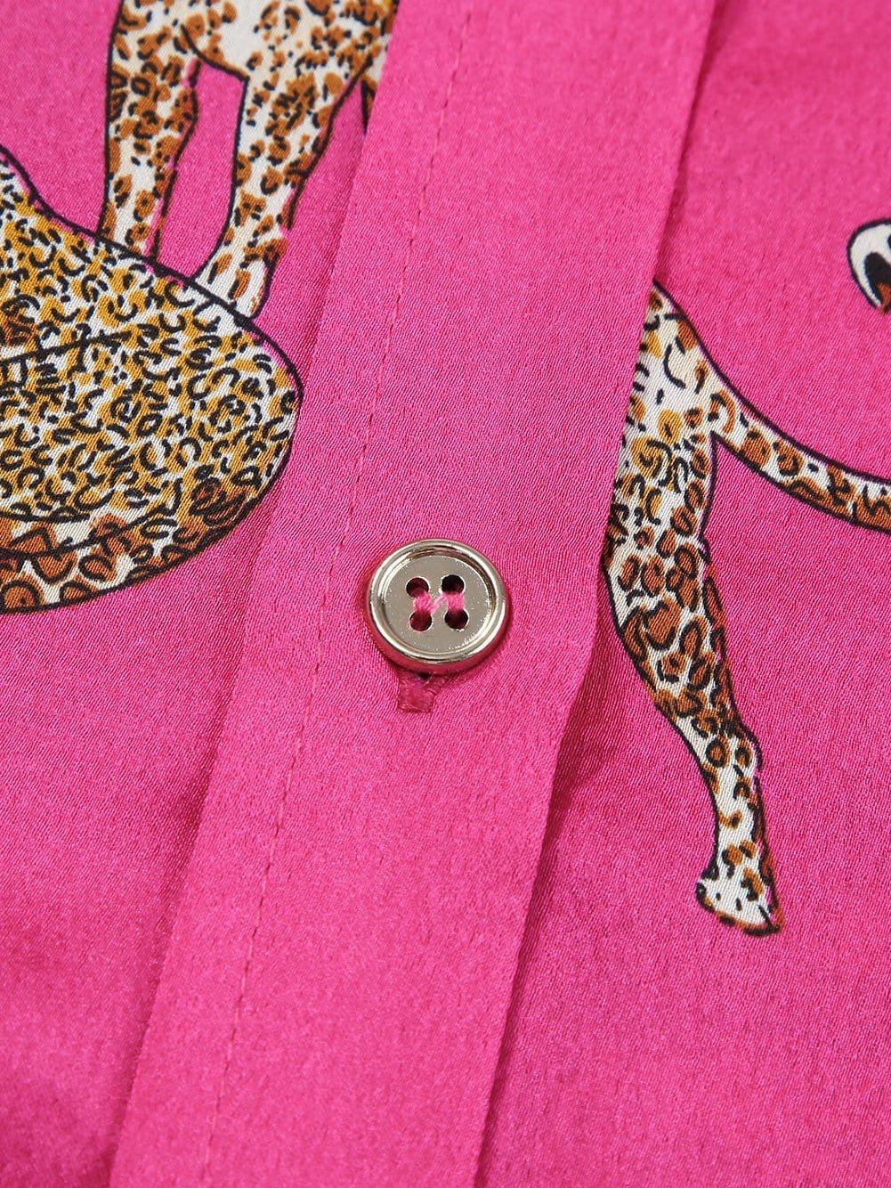 Tempting Printed Lapel Single-Breasted Long-Sleeved Blouse