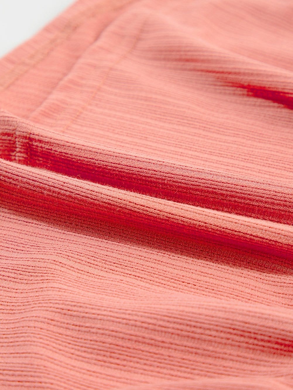 Textured Tomato Red V Neck Flutter Sleeve Peplum Blouse