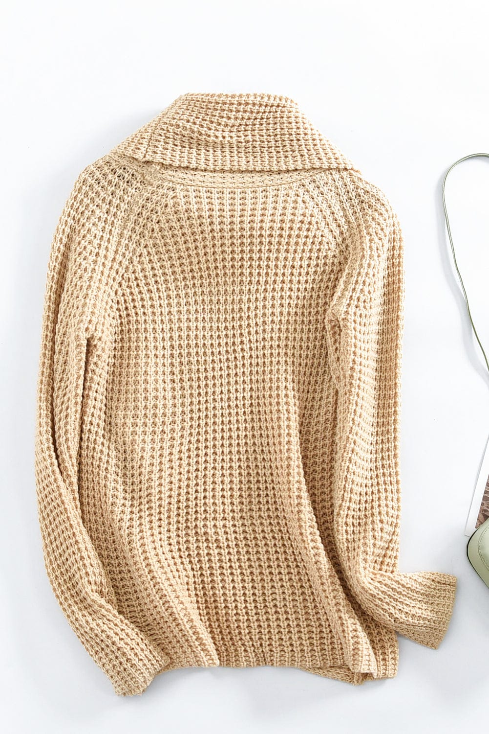 Thick Thread High Neck Bat Sleeve Knit Sweater