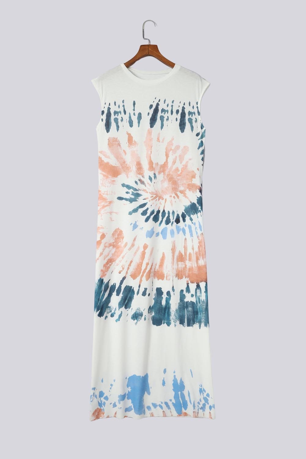 Tie Dye Print Sling Sleeveless Dress