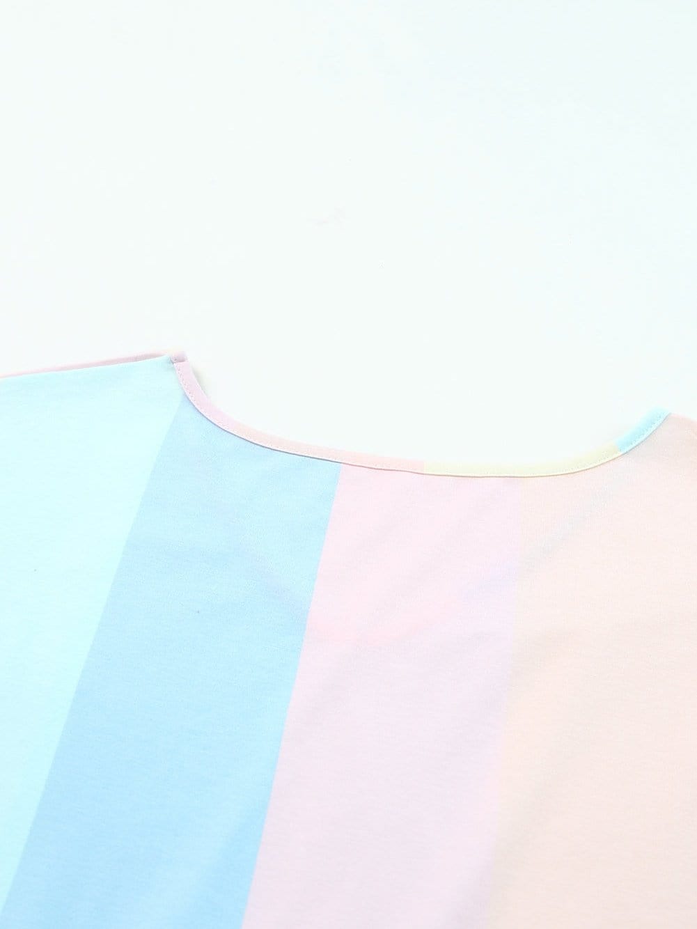 Tiered Striped Color Block Mini Dress with Multicolor Stripes