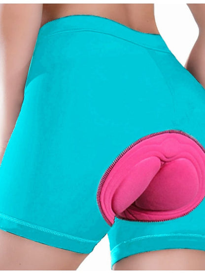 Arsuxeo Women's Cycling Under Shorts Cycling Padded Shorts Bike Underwear Shorts Padded Shorts Chamois Bottoms Sports Spandex Purple Fuchsia Blue Mountain Bike MTB Road Bike Cycling Clothing - LuckyFash™