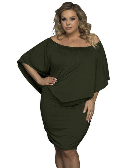 Trendy Backless Tube Dress with High Waist for Plus Size Women