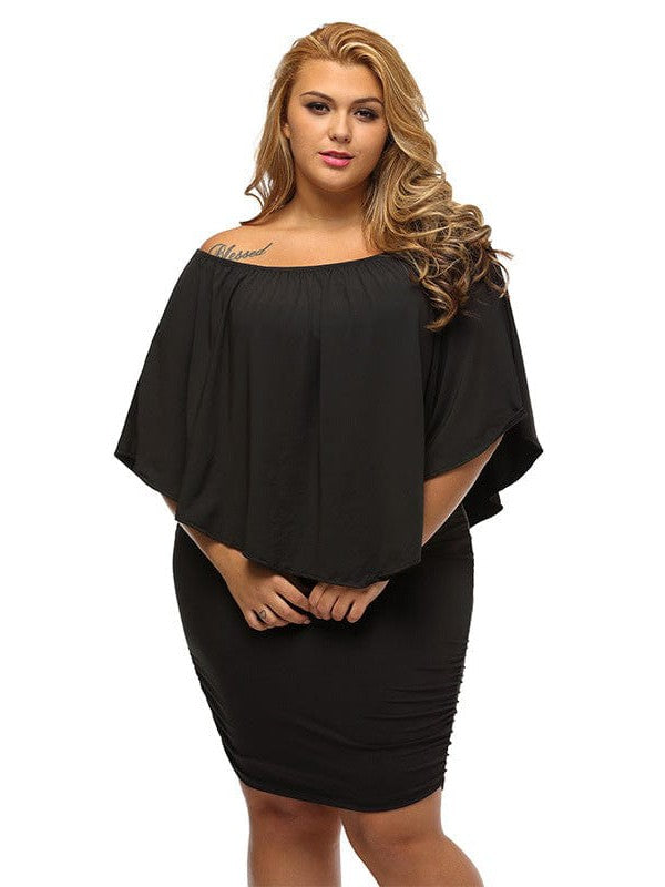 Trendy Backless Tube Dress with High Waist for Plus Size Women