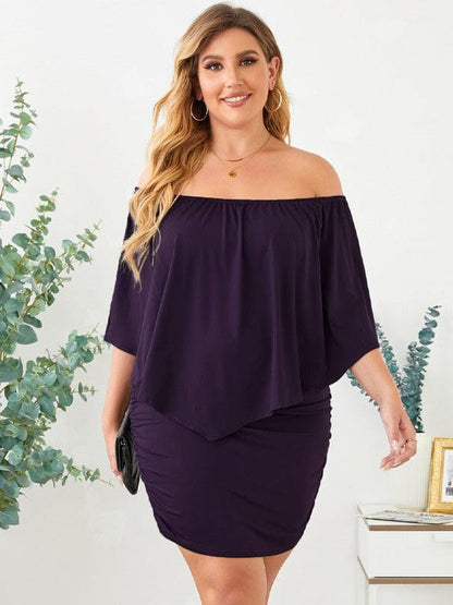 Trendy Backless Tube Dress with High Waist for Plus Size Women