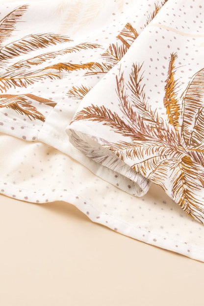 Tropical Bliss White Smocked Ruffle Strap Maxi Dress