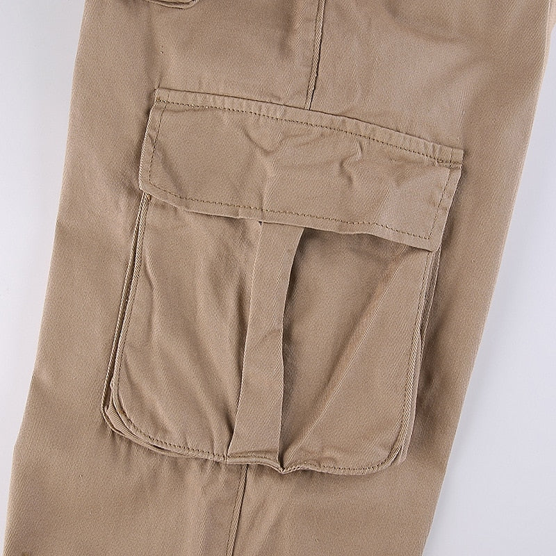 Women's Cargo Pants Normal Cotton Blend Plain Maillard Black Green Fashion Mid Waist Full Length Office Autumn / Fall