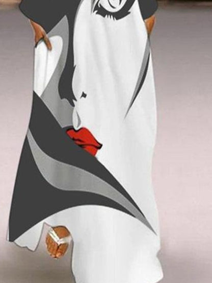 Women's Dress - Casual Dress T Shirt Dress Tee Dress Shift Dress Long Dress Maxi Dress Black Gray Long Sleeve Floral Print Summer Spring Fall Crew Neck Basic Vacation Loose Fit 2023 XS S M L XL XXL 3XL