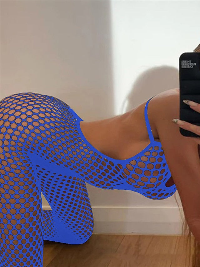 Jumpsuits for Women Sexy Backless Cut Out Solid Color U Neck Daily Holiday Regular Fit Sleeveless Black White Yellow One-Size Spring - LuckyFash™