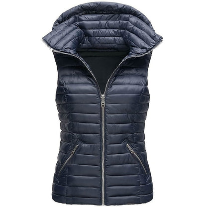 Women's Hiking Vest Quilted Puffer Vest Sleeveless Outerwear Outdoor Thermal Warm Windproof Lightweight Winter Pocket Nylon Black White Red Hunting Fishing Camping / Hiking / Caving