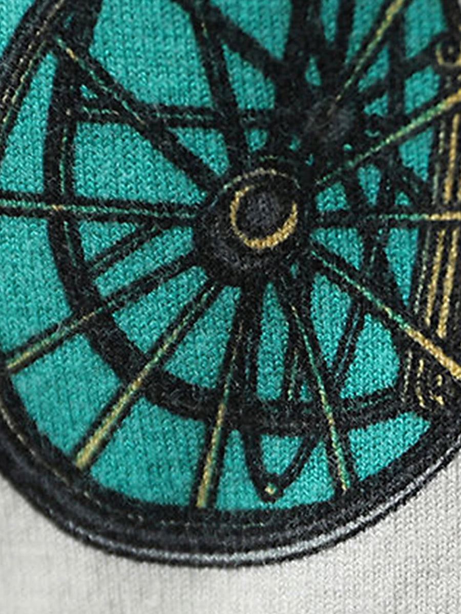 Women's Cardigan Sweater V Neck Ribbed Knit Polyester Button Print Fall Winter Outdoor Daily Holiday Stylish Casual Soft Long Sleeve Animal Floral Rose black Chain black Rose navy blue S M L