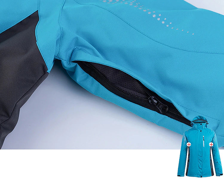 Men's Women's Hoodie Jacket Ski Jacket Outdoor Winter Thermal Warm Adjustable Waterproof Windproof Detachable Hood Windbreaker Winter Jacket for Skiing Camping / Hiking Snowboarding Ski