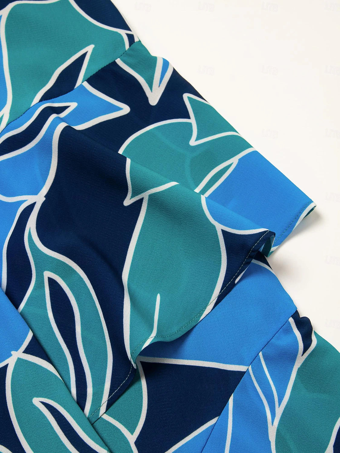 Floral Ruffle Chiffon Maxi Dress(Belt Included）